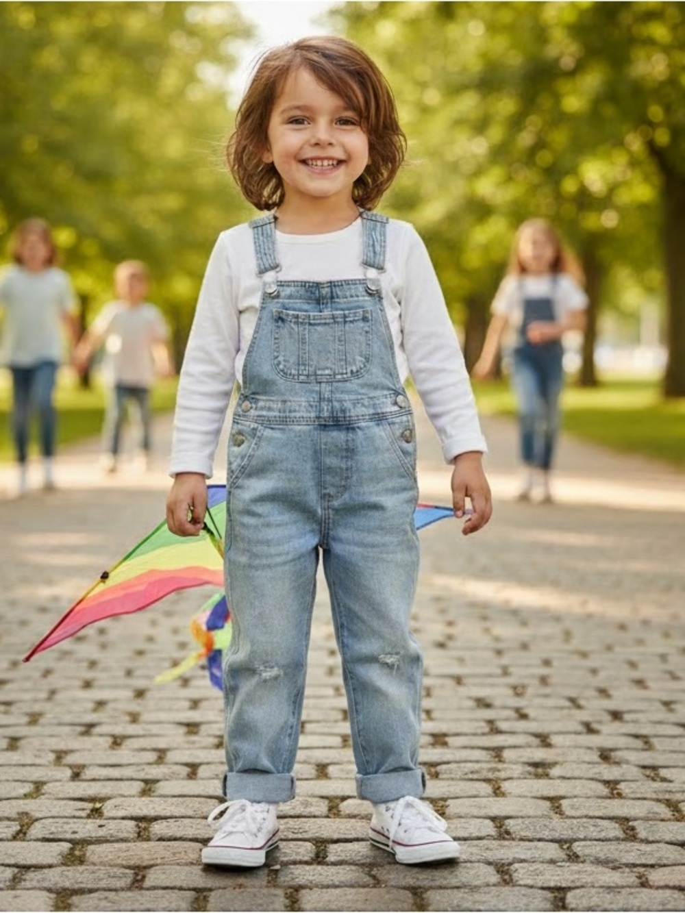 H&M Light Blue Denim Overalls for Kids